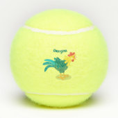 Een grappige illustratie van de cartoon van de kra tennisballen (Achterkant)