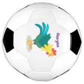 Een grappige illustratie van de cartoon van de kra voetbal (Gedraaid)