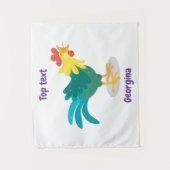 Een grappige illustratie van de cartoon van de kra wandkleed (Voorkant)