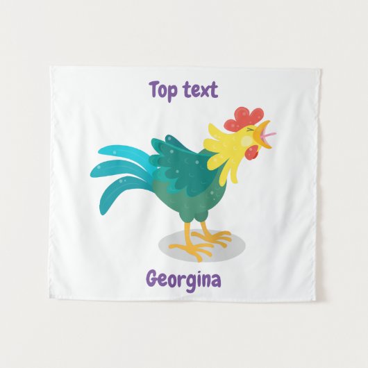 Een grappige illustratie van de cartoon van de kra wandkleed (Voorkant (horizontaal))