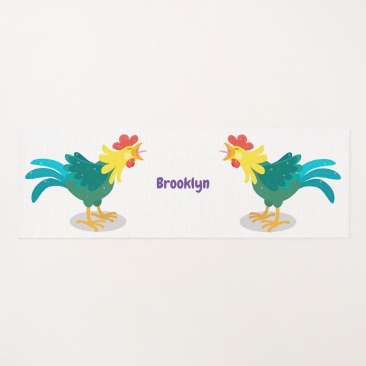 Een grappige illustratie van de cartoon van de kra yogamat (Voorkant (horizontaal))