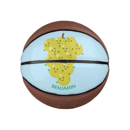 Een grappige illustratie van de cartoon van druive basketbal (Voorkant)