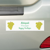 Een grappige illustratie van de cartoon van druive bumpersticker (Op auto)