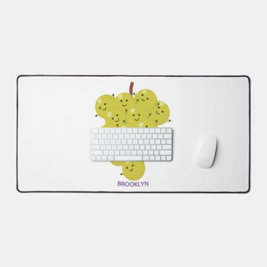 Een grappige illustratie van de cartoon van druive bureaumat (Keyboard & Muis)