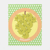 Een grappige illustratie van de cartoon van druive fleece deken (Voorkant)