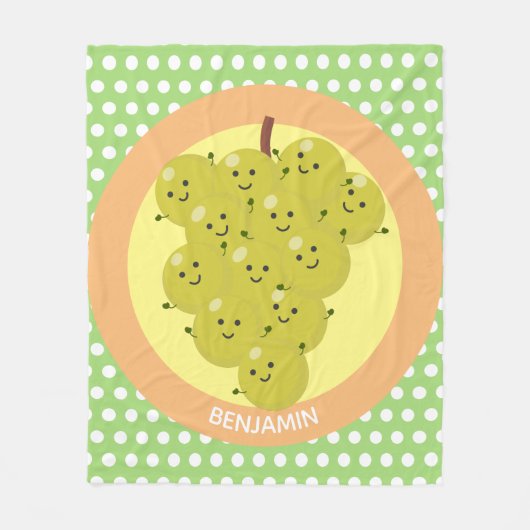 Een grappige illustratie van de cartoon van druive fleece deken (Voorkant)