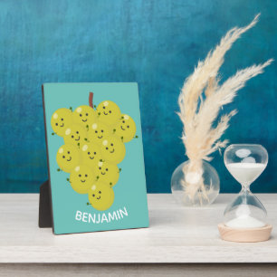 Een grappige illustratie van de cartoon van druive fotoplaat