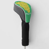 Een grappige illustratie van de cartoon van druive golfheadcover (Schuin)