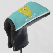 Een grappige illustratie van de cartoon van druive golfheadcover (3/4 voorkant)