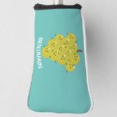 Een grappige illustratie van de cartoon van druive golfheadcover (Draai 90)