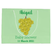 Een grappige illustratie van de cartoon van druive groot cadeauzakje (Achterkant)