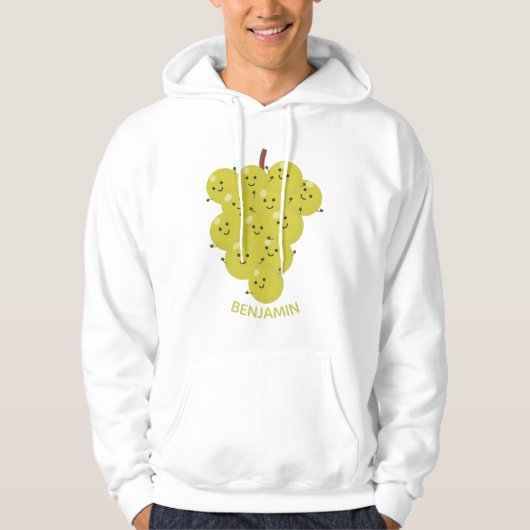 Een grappige illustratie van de cartoon van druive hoodie (Voorkant)