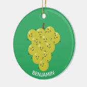 Een grappige illustratie van de cartoon van druive keramisch ornament (Links)