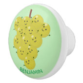 Een grappige illustratie van de cartoon van druive keramische knop (Rechts)