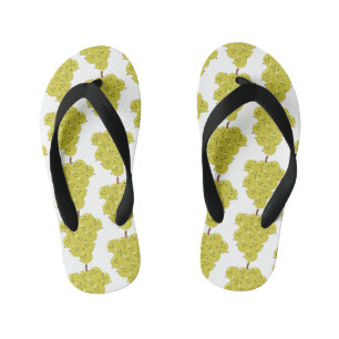 Een grappige illustratie van de cartoon van druive kinder teenslippers