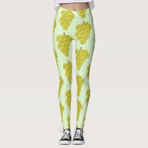 Een grappige illustratie van de cartoon van druive leggings