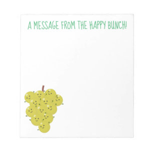 Een grappige illustratie van de cartoon van druive notitieblok