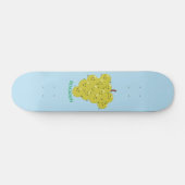 Een grappige illustratie van de cartoon van druive persoonlijk skateboard (Horizontaal)