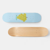 Een grappige illustratie van de cartoon van druive persoonlijk skateboard (Horizontaal)