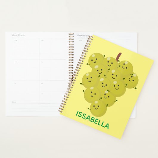 Een grappige illustratie van de cartoon van druive planner (Display)