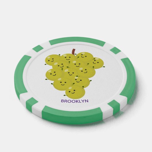 Een grappige illustratie van de cartoon van druive poker chips (Enkel)