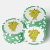 Een grappige illustratie van de cartoon van druive poker chips (Opstapeling)