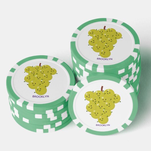 Een grappige illustratie van de cartoon van druive poker chips (Opstapeling)