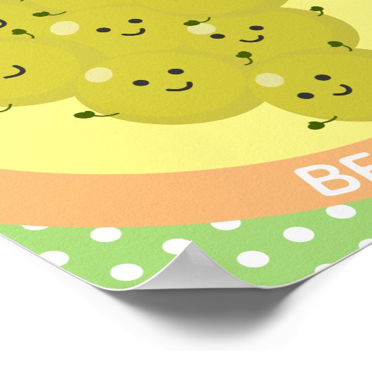 Een grappige illustratie van de cartoon van druive poster (Hoek)