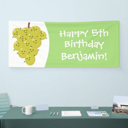 Een grappige illustratie van de cartoon van druive spandoek (Beurs)