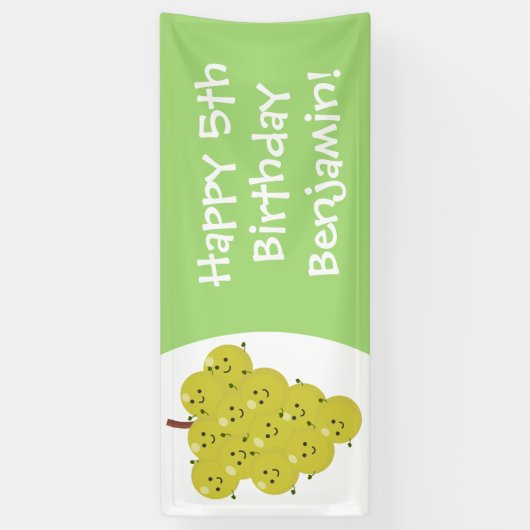 Een grappige illustratie van de cartoon van druive spandoek (Verticaal)