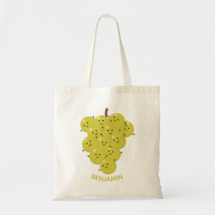 Een grappige illustratie van de cartoon van druive tote bag