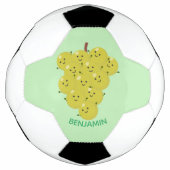 Een grappige illustratie van de cartoon van druive voetbal (Voorkant)