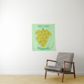 Een grappige illustratie van de cartoon van druive wandkleed (In situ)