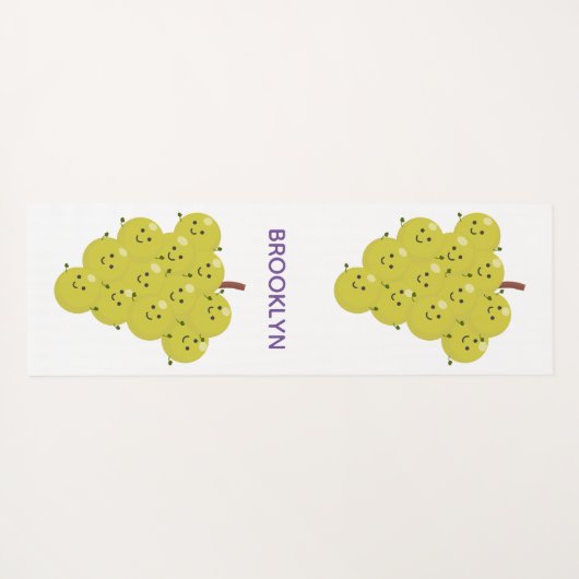 Een grappige illustratie van de cartoon van druive yogamat (Achterkant (horizontaal))