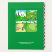 Een grappige illustratie van de cartoon van golfer planner (Achterkant)