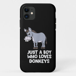 Een grappige jongen die van ezels houdt Case-Mate iPhone case