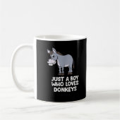 Een grappige jongen die van ezels houdt koffiemok (Links)