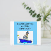 een grappige kapitein grap briefkaart (Staand voorkant)