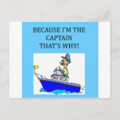 een grappige kapitein grap briefkaart (Voorkant)