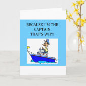 een grappige kapitein grap kaart (Gele Bloem)