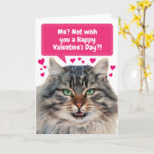 Een grappige kat die je een gelukkige Valentijnsda Kaart (Gele Bloem)