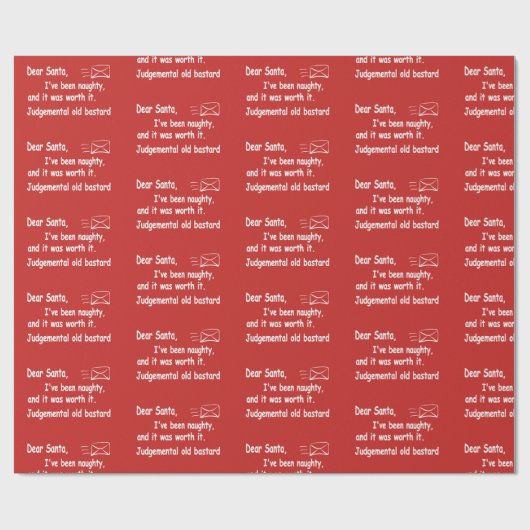 Een grappige kerstbrief aan de Kerstman... ik ben  Cadeaupapier (Vlak)