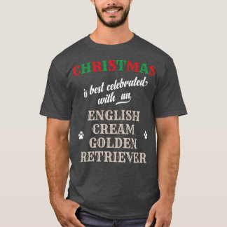 Een grappige kerstEngelstalige Cream Golden Retrie T-shirt