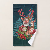 Een grappige kerstillustratie, bad handdoek (Handdoek)