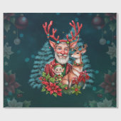 Een grappige kerstillustratie, cadeaupapier (Vlak)