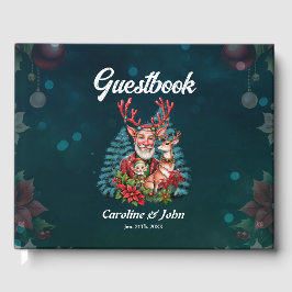 Een grappige kerstillustratie, gastenboek