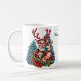 Een grappige kerstillustratie, koffiemok