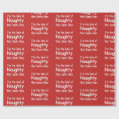 Een grappige Kerstmis die ik de stoute kerstman le Cadeaupapier (Vlak)