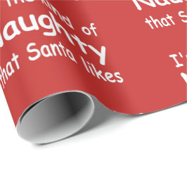 Een grappige Kerstmis die ik de stoute kerstman le Cadeaupapier