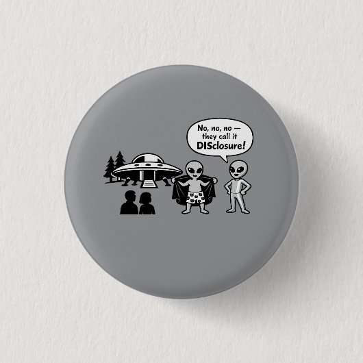 Een grappige kijk op de Disclosure-beweging Ronde Button 3,2 Cm (Voorkant)